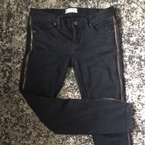 FP Black zipper jeans